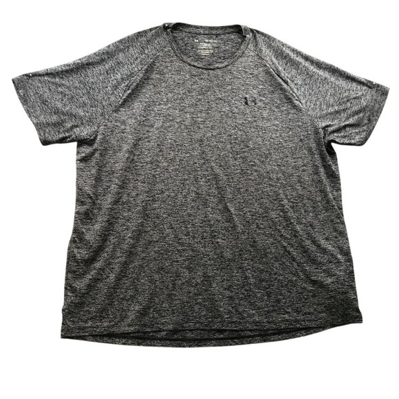 Under Armour Mens T-Shirt Size 3XL HeatGear Tech Tee Gray Knit Loose Fit Casual - Picture 1 of 12